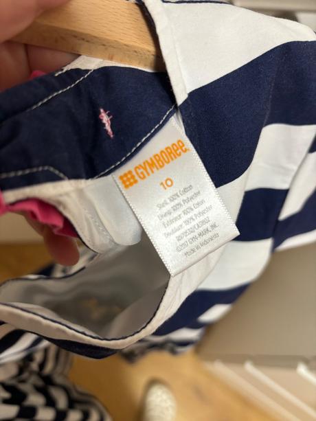 Pruhovane saty so spodnickou gymbore, gymboree,134