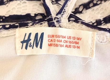 Pruhované šaty, h&m,164