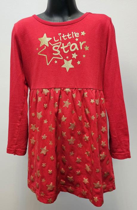 Šaty s trblietavými hviezdičkami, bonprix,134