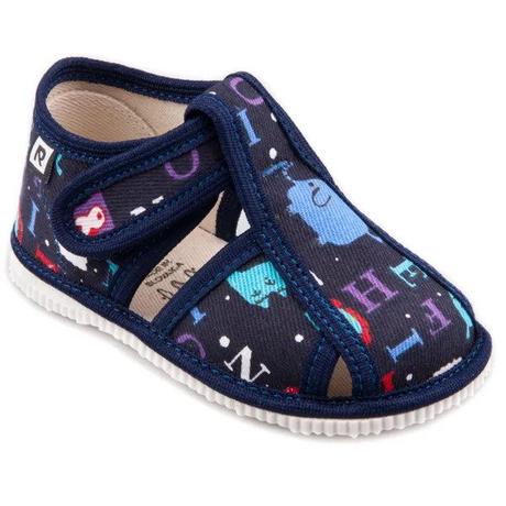 Detské papučky zatvorená špička suchý zips rak, rak,17 - 30