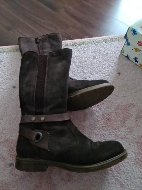 Hnede kozene vysoke cizmy, 33