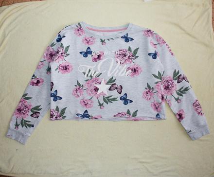 Mikina crop, h&m,158