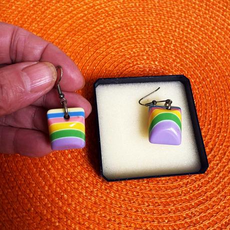 Výrazné letné pestré náušnice, 