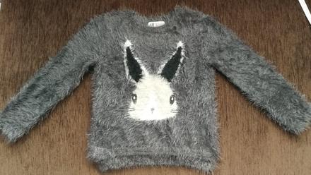 Sveter so zajkom 4-6 r, h&m,110