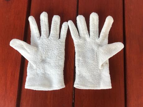 Dámske rukavice biele s vločkou, 