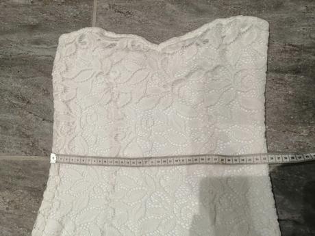 Biele čipkové šaty pružné bodyflirt,v36-38, 36