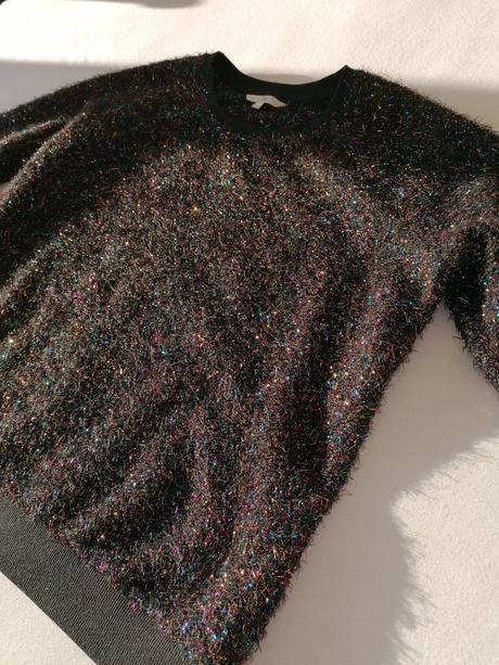 Sveter farebné trblietanie, clockhouse,xl