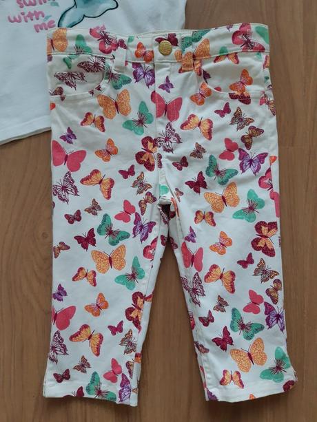 Nohavice s motýľmi h&m, h&m,104