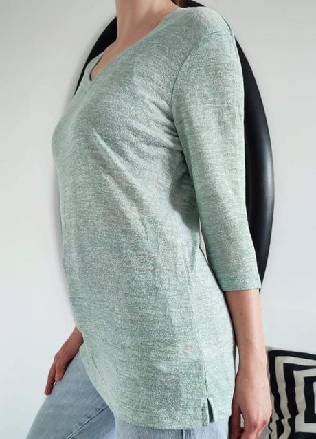 Ľahký predĺžený sveter, hema,l