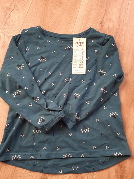 Dievčenské tričko s dlhým rukávom, pepco,104