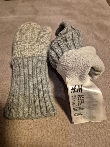 Zateplene rukavice h&m, h&m,74
