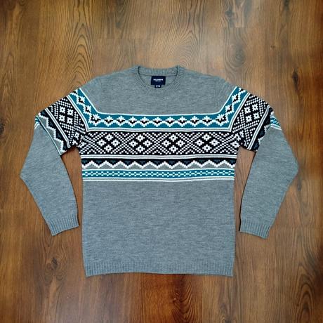 Pánsky sveter pull&bear s nórskym vzorom, pull&bear,m