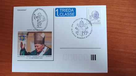 Ján pavol ii. korešpondenčný lístok,