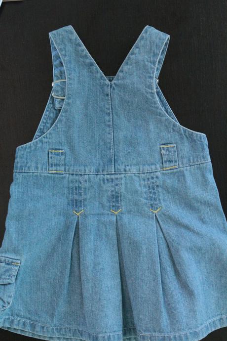 Nové riflové šatky + tričko, knot so bad, belgicko, 80