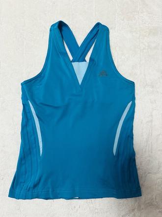 Tyrkysové tielko na cvičenie s podprsenkou adidas, adidas,m