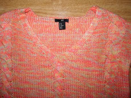 Pletený s výstrihom, h&m,xs