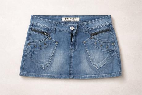 Džínsová mini sukňa, s