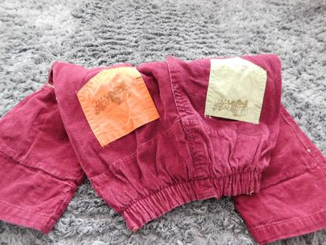 Hrubšie podšité menčestráky č.98-104, 98