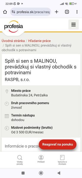 Práca ako prevádzkar v Malina potravinách: Skúsenosti a rady