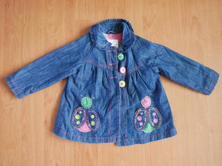 Riflový kabátik s lienkami, next,92