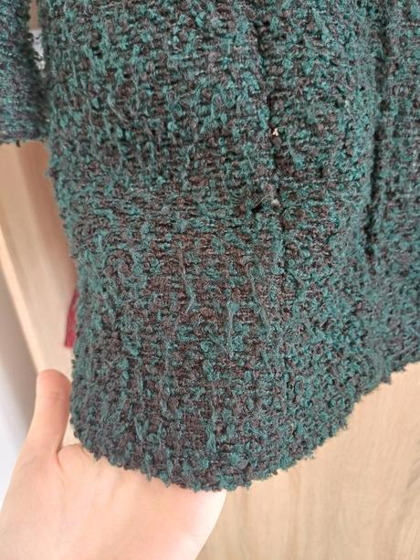 Zelený kabát s kapucňou, xs