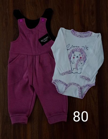 Set teplé nohavice a body 80, 80
