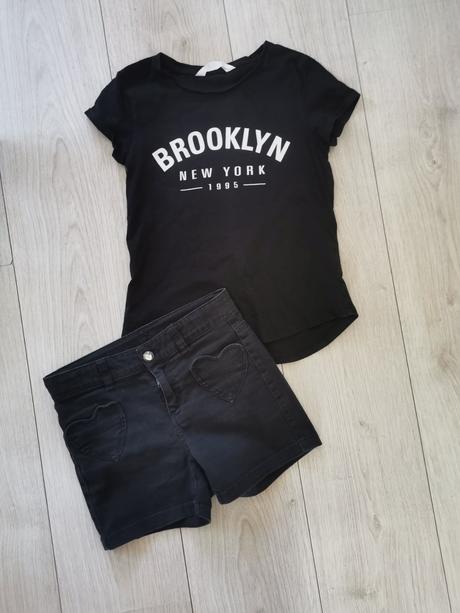 Čierne šortky, h&m,128