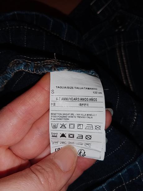 Rifľová sukňa na traky, benetton,122