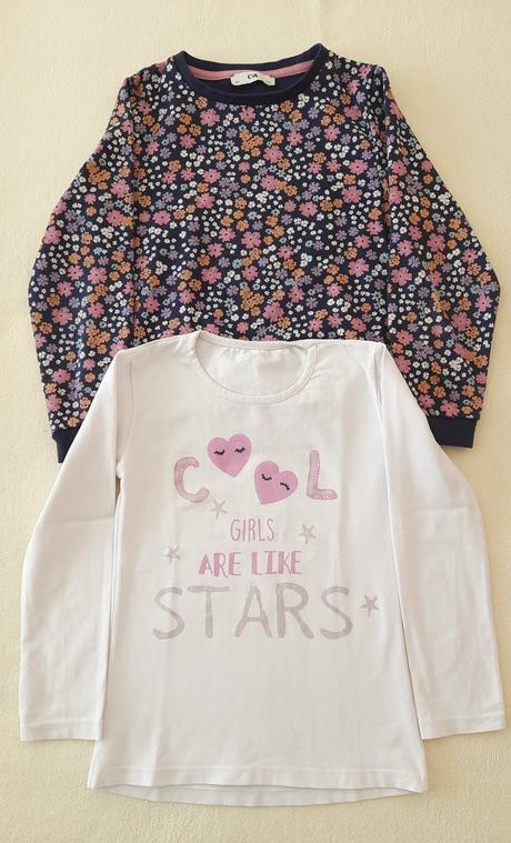 Mikina a tričko s dl.rukávom, c&a,134