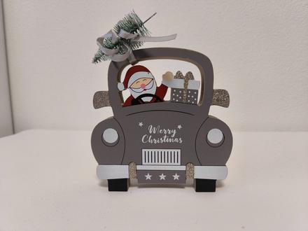 Vianočná dekorácia auto santa, 