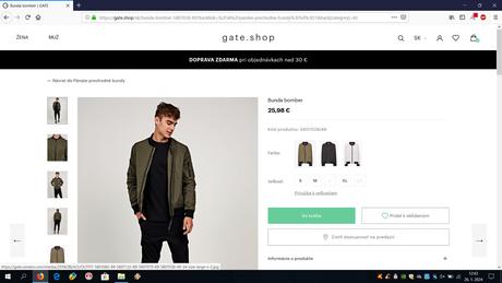 Zimná bunda hm, bombéra hm, h&m,l