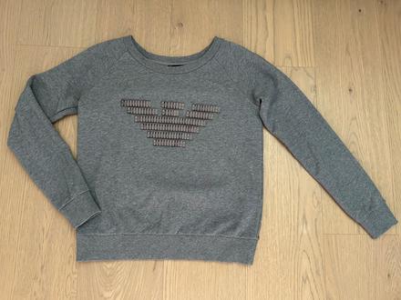 Armani mikina xs šedá logo original, armani,xs