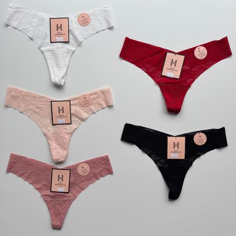 Bezšvové čipkované tangá 85011, l / m / xl