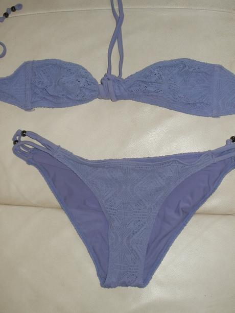 Fialové krajkové plavky, h&m,38