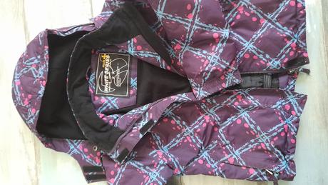 Lyžíarska dievčenská bunda rodeo 134-140 s mikino., 134