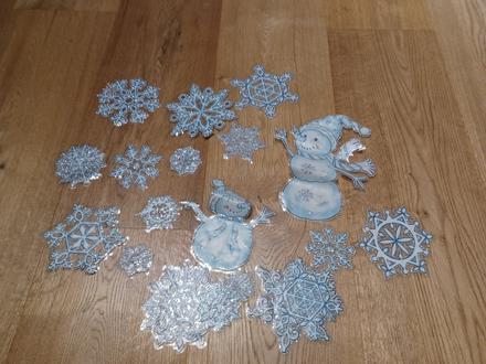 Vianočné (zimné) dekorácie na okno, 