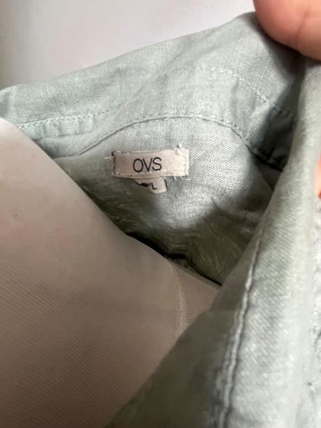 Krásna ľanová košela jemnej zelenej farby, ovs,l