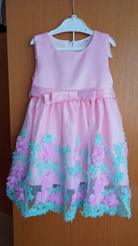 Sviatočné ružové šaty, veľkosť 80, 80