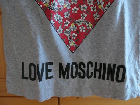 Love moschino original luxusne damske tricko m/l, moschino,l