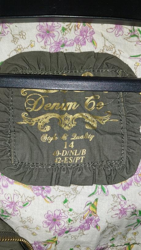 Olivová bunda - párka zn. denim co, denim co,m