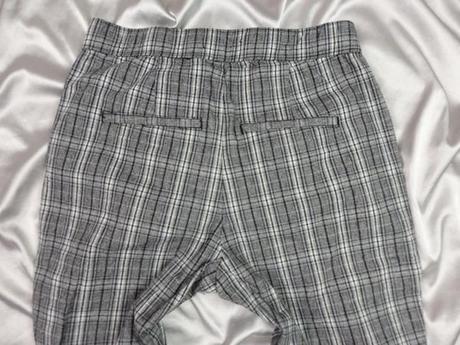 Luxusné káro nohavice s  crop topom, hollister,40