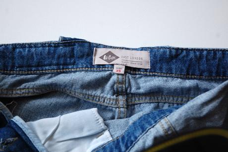 Štýlové džínsové kraťasy na traky, lee cooper,xs