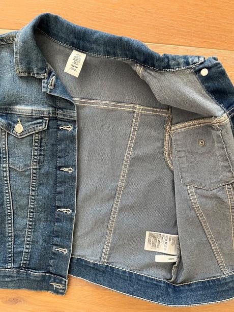 Riflová bunda, h&m,146