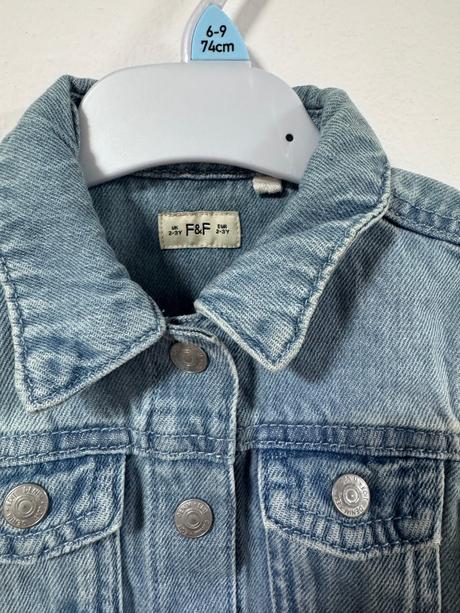 Dievčenský letný set šaty + rifľová vesta, f&f,98