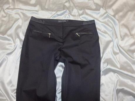 Kvalitné elegantné čierne nohavice, 36