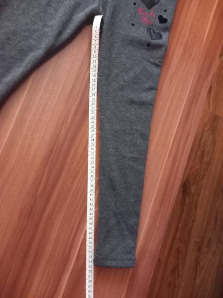 Sivé zateplené legínky, 140