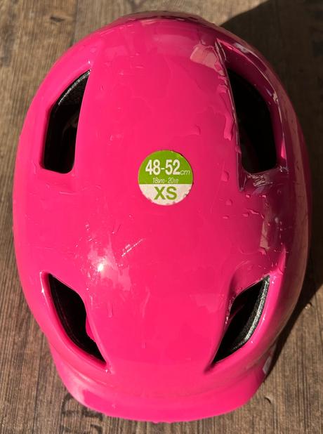 Ružová cyklistická helma, xs