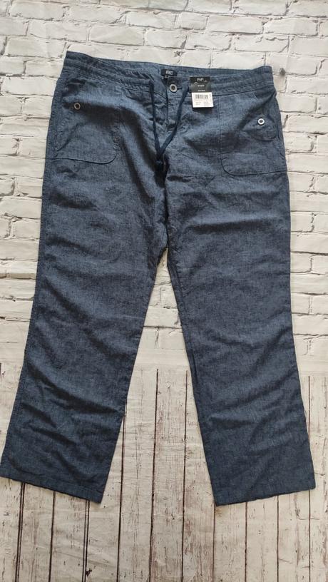 Ľanové nohavice, f&f,48