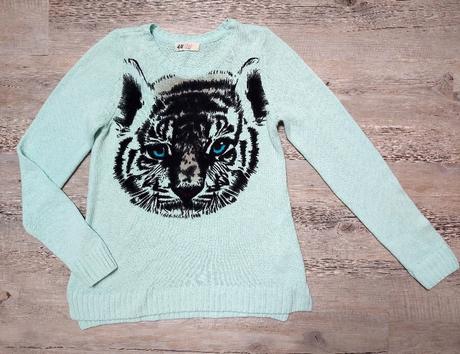 Pulóvrik v mentolovej farbe, h&m,170