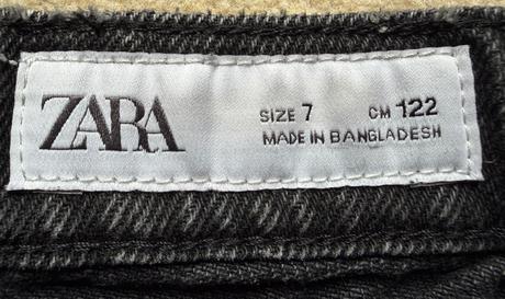 Riflové kraťasy čierne riflovina pre dievča, zara,122